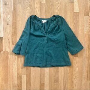 Vineyard Vines | gauzy cotton blouse in emerald